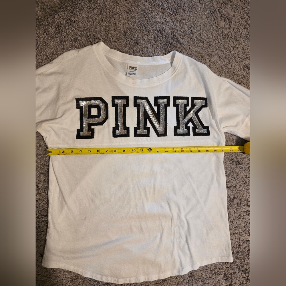 PINK Victoria's Secret White Sequin shirt - Picture 4 of 5